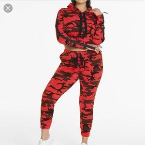 Simply Be x Amber Rose crop hoodie jogger set